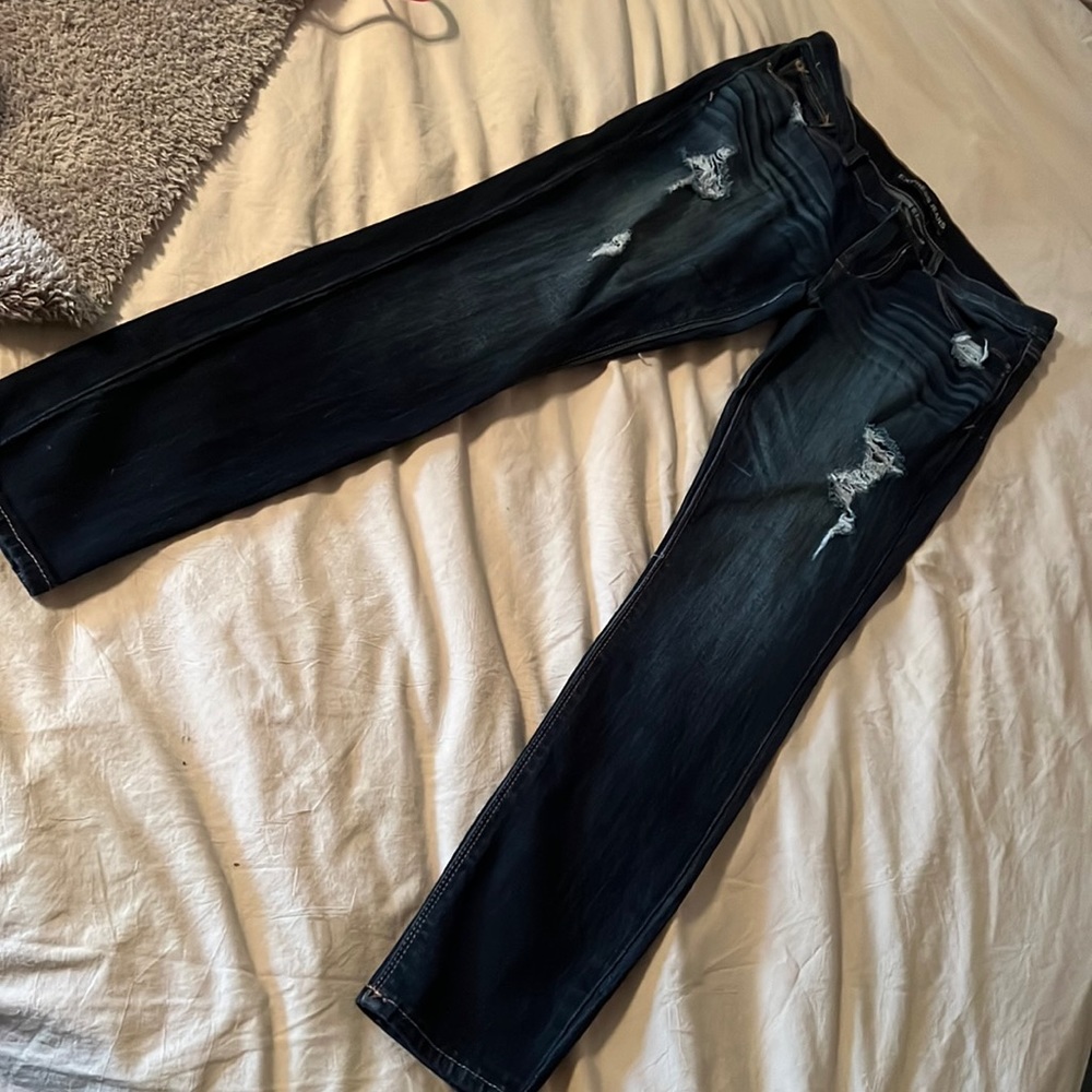Express dark skinny jeans